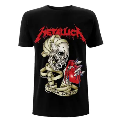 Metallica Tričko Heart Explosive Unisex Black