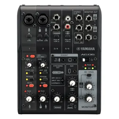 Yamaha AG06 MK2 BK Analogový mixpult