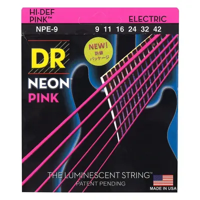 DR Strings NPE-9 Neon Struny pro elektrickou kytaru