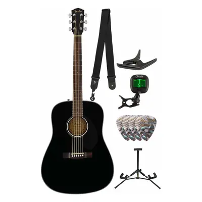 Fender CD-60S Dreadnought WN Deluxe SET Black Akustická kytara