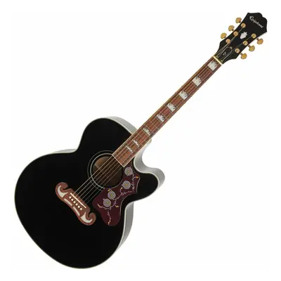 Epiphone J-200 EC Black Elektroakustická kytara Jumbo