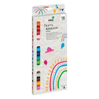 Kreul Textile Marker Set Junior Sada textilních fixů - mm ks