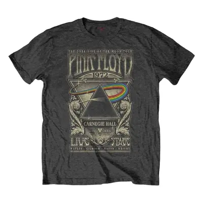 Pink Floyd Tričko Carnegie Hall Poster Unisex Charcoal Grey