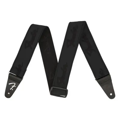 Fender Weighless Strap Kytarový pás Running Logo Black