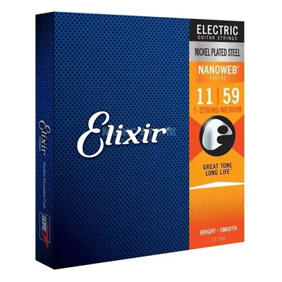 Elixir Nanoweb Medium 7-String Struny pro elektrickou kytaru