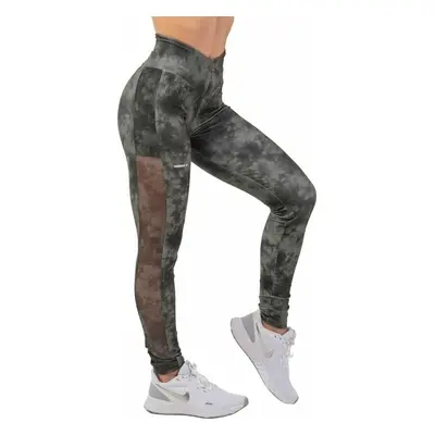 Nebbia ECO Camo Green Mesh Leggings "Breathe" Como Green Fitness kalhoty