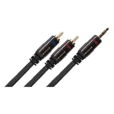 Audio Tuning RCA - Klinke 3,5mm m Černá Hi-Fi AUX kabel