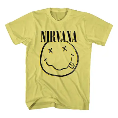 Nirvana Tričko Inverse Happy Face Unisex Yellow