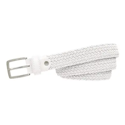 Alberto Basic Braided Womens White cm Pásek