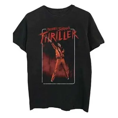 Michael Jackson Tričko Thriller White Red Suit Unisex Black