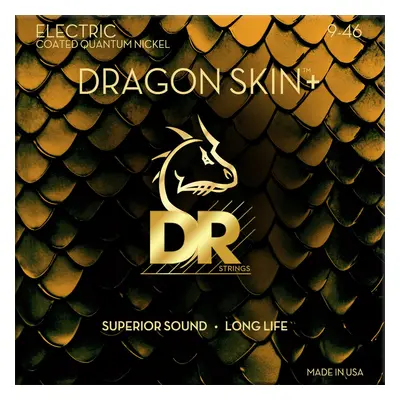 DR Strings Dragon Skin+ Coated Light to Medium Struny pro elektrickou kytaru