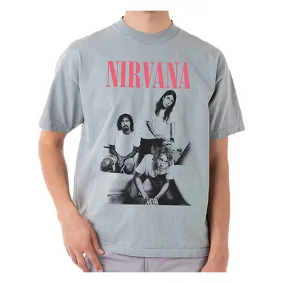 Nirvana Tričko Bathroom Photo Unisex Grey