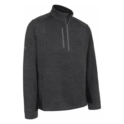 Callaway Heather Stripe Fleece Black Heather Sweatshirt