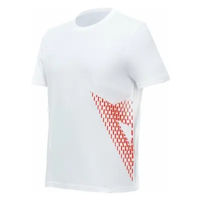 Dainese T-Shirt Big Logo White/Fluo Red Tričko