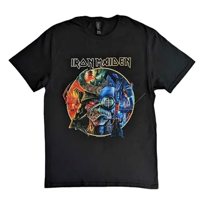 Iron Maiden Tričko The Future Past Tour '23 Circle Art Unisex Black