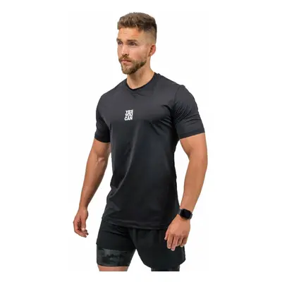 Nebbia Short-Sleeve Sports Resistance Black Fitness tričko