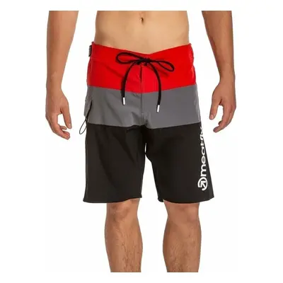 Meatfly Mitch Boardshorts 21'' Red Stripes Pánské plavky