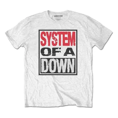 System of a Down Tričko Triple Stack Box Unisex White