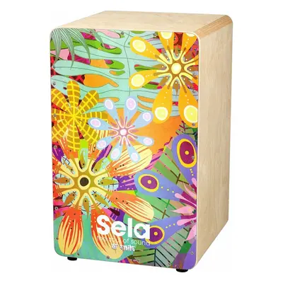 Sela SE Art Series Flower Power Dřevěný cajon