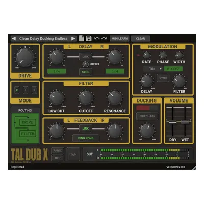 TAL SOFTWARE Dub-X Delay (Digitální produkt)