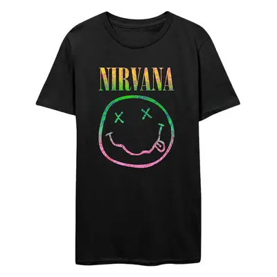 Nirvana Tričko Sorbet Ray Happy Face Unisex Black