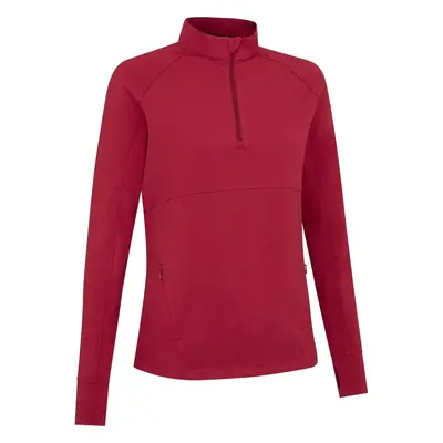 Callaway Lightweight Knit Heathered 1/4 Zip Top Red Heather