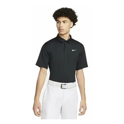 Nike Dri-Fit Tour Mens Solid Golf Black/White Polo košile