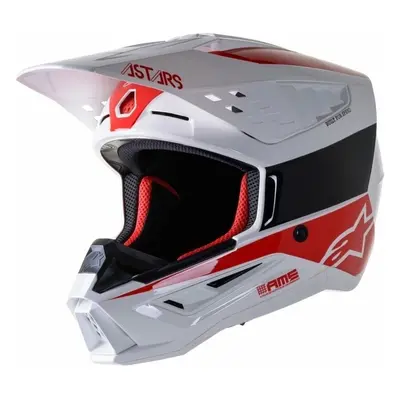 Alpinestars S-M5 Bond Helmet White/Red Glossy Přilba