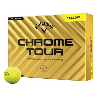 Callaway Chrome Tour Yellow Basic Golfové míčky