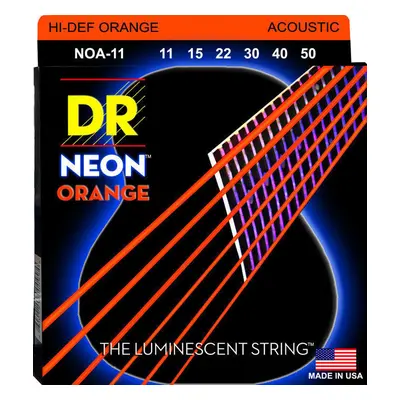 DR Strings NOA-11 HiDef Neon Struny pro akustickou kytaru