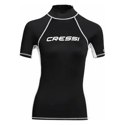 Cressi Rash Guard Lady Tričko s krátkým rukávem Black/White