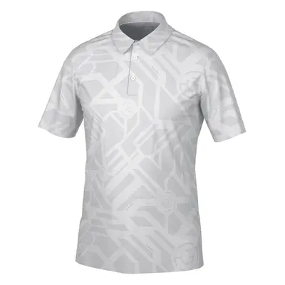 Galvin Green Maze Mens Breathable Short Sleeve Shirt Cool Grey Polo košile