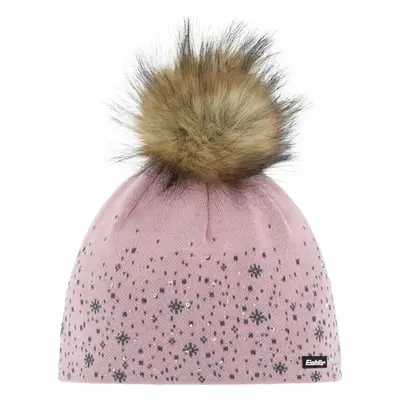 Eisbär Rana Lux Crystal Beanie Pink Clay/Anthrazit/Beige Lyžařská čepice