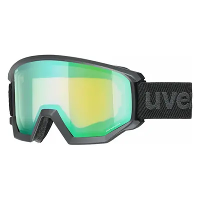 UVEX Athletic FM Black Mat/Mirror Green Lyžařské brýle