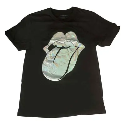 The Rolling Stones Tričko Foil Tongue Womens Black