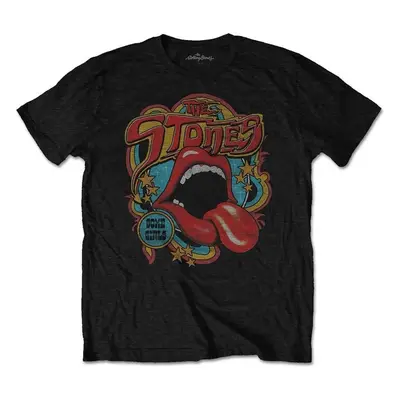 The Rolling Stones Tričko Retro 70s Vibe Unisex Black