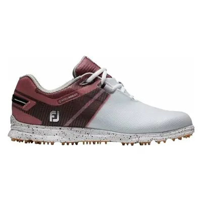 Footjoy Pro SL Sport White/Black/Burgundy Dámske golfové boty