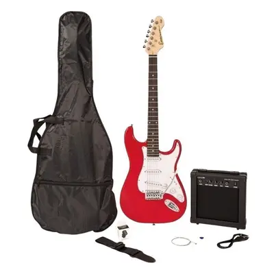 Encore E60 Blaster Pack Gloss Red Finish Elektrická kytara