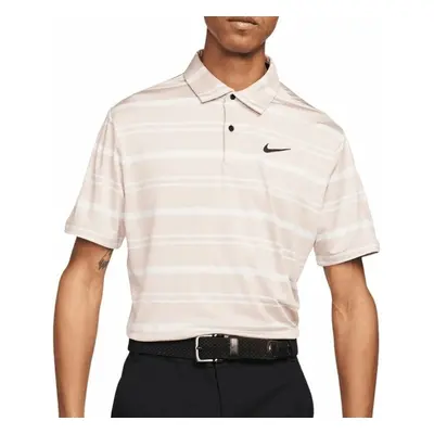 Nike Dri-Fit Tour Mens Stripe Pink Oxford/Barely Rose/Black Polo košile