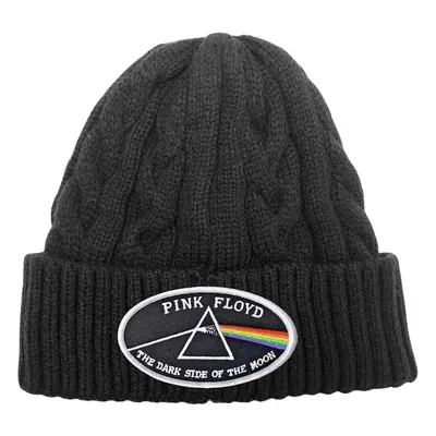 Pink Floyd Čepice The Dark Side of the Moon White Border Black