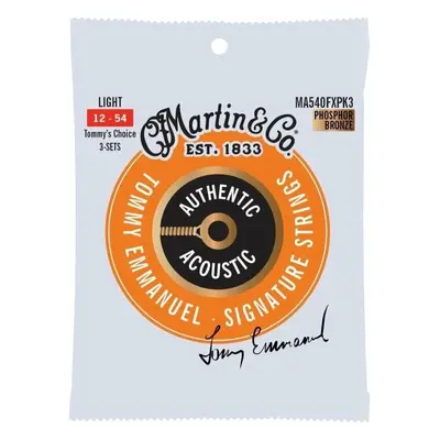 Martin Authentic Flexible Core 92/8 Phosphor Bronze Light 3-Pack Struny pro akustickou kytaru