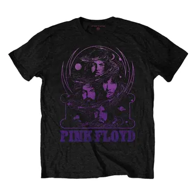 Pink Floyd Tričko Purple Swirl Unisex Black