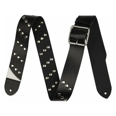 Jackson Diagonal Stud Leather Kytarový pás Black