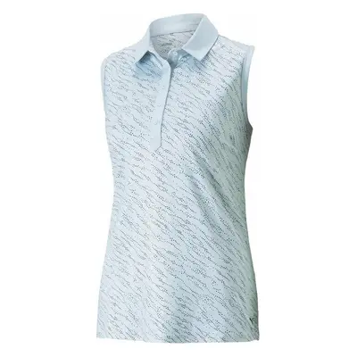 Puma Womens Cloudspun Whitewater Sleeveless Lucite/Navy Blazer Polo košile