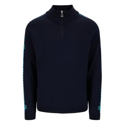 Dale of Norway Geilo Mens Merino Wool Sweater Marine/Peacock Svetr