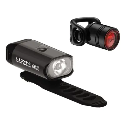 Lezyne Mini Drive 400XL / Femto Drive Black/Hi Gloss Front lm / Rear lm Cyklistické světlo