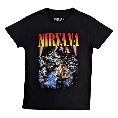 Nirvana Tričko Unplugged Photo Unisex Black