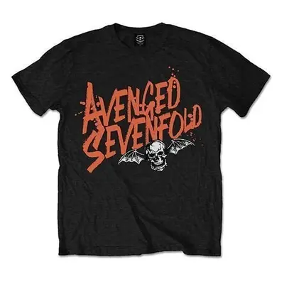 Avenged Sevenfold Tričko Orange Splatter Unisex Black