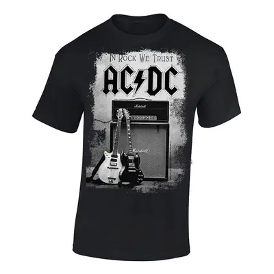 AC/DC Tričko In Rock We Trust Black