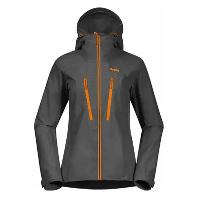 Bergans Cecilie Mountain Softshell Women Solid Dark Grey/Cloudberry Yellow Outdorová bunda